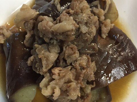 なすびと牛肉の煮物